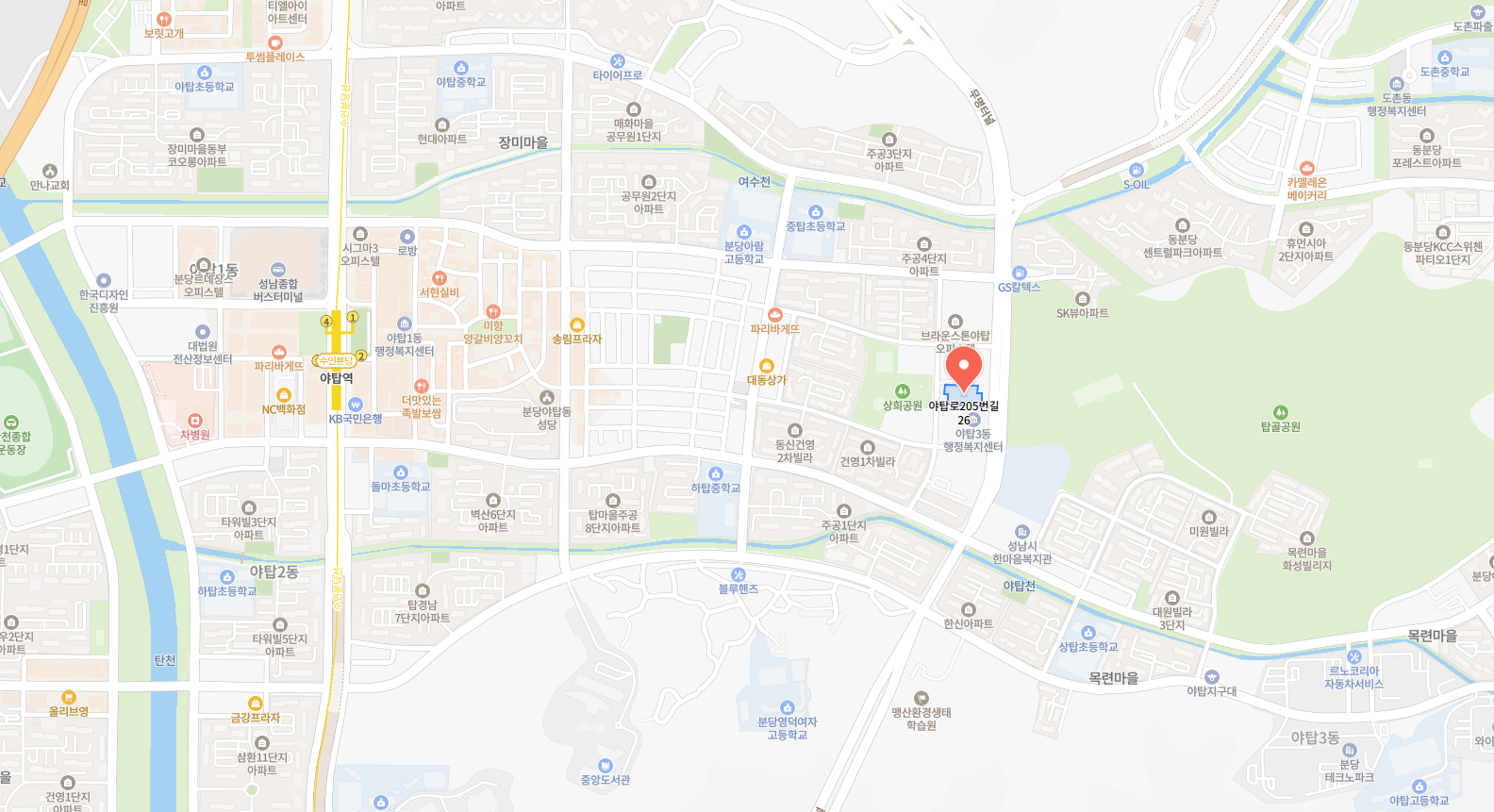 성남시복지재단 위치 안내